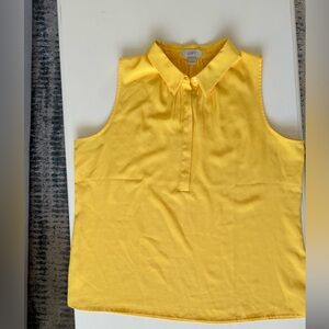 LOFT Factory Yellow Sleeveless blouse. Size Large